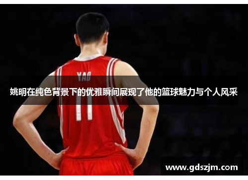 姚明在纯色背景下的优雅瞬间展现了他的篮球魅力与个人风采
